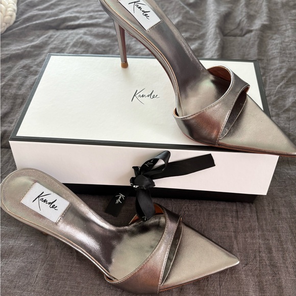 Kandee uk heels Women’s Silver Stiletto Heels - Picture 2 of 6